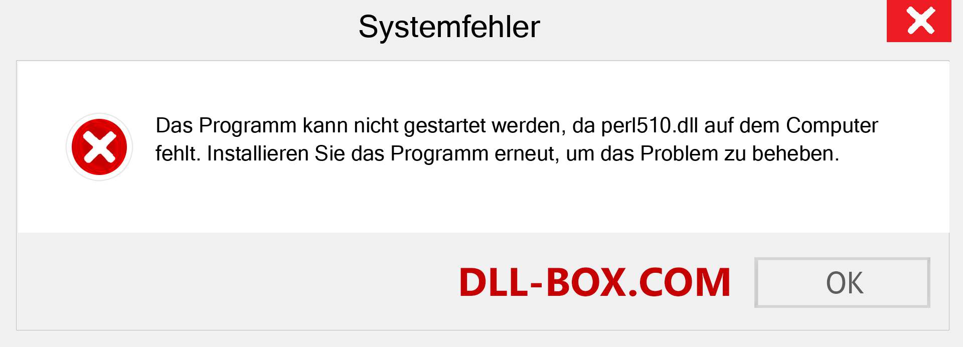 perl510.dll-Datei fehlt?. Download für Windows 7, 8, 10 - Fix perl510 dll Missing Error unter Windows, Fotos, Bildern